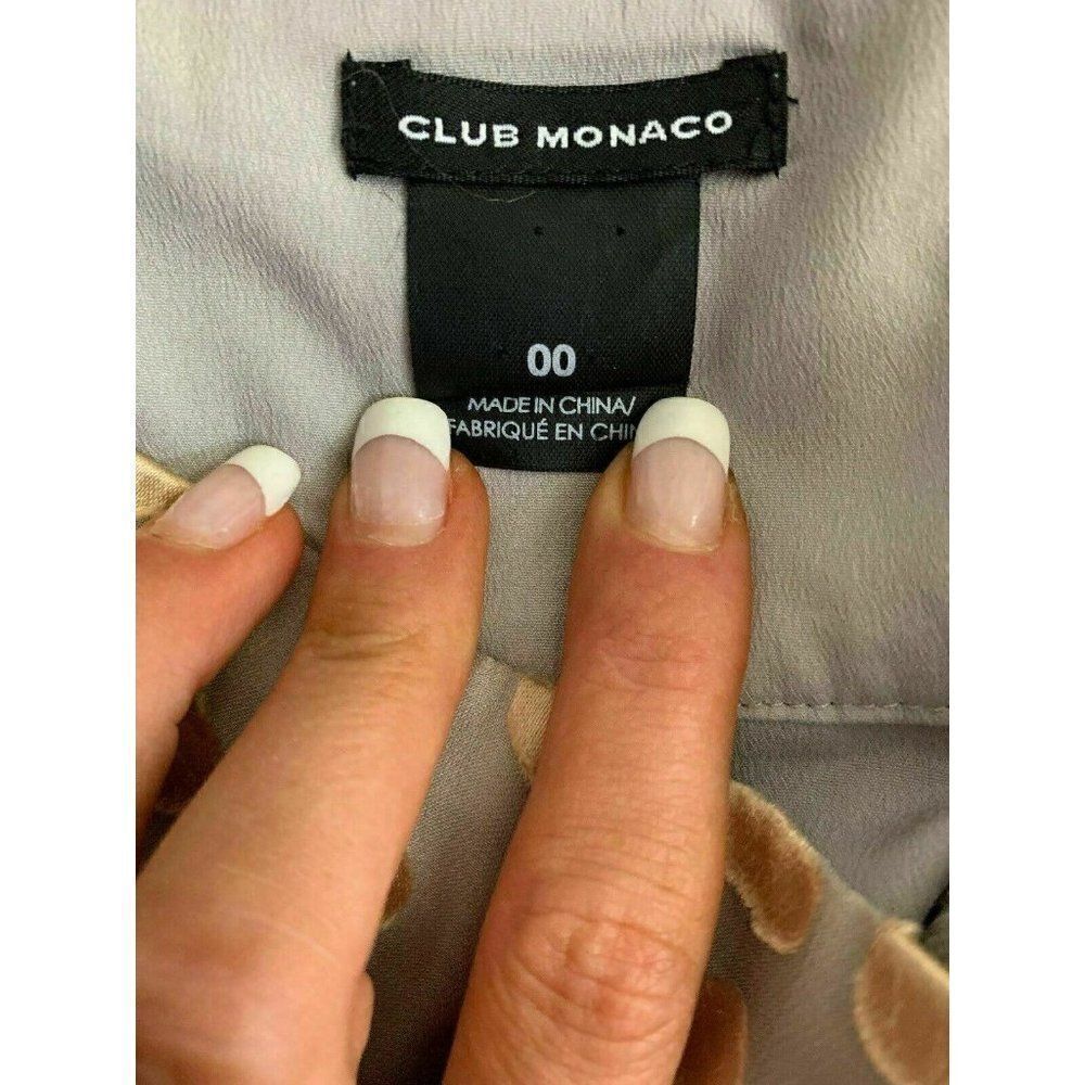 Club Monaco Silk Mini Skirt High waist fit flare - Picture 5 of 7